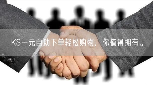 KS一元自助下单轻松购物，你值得拥有。