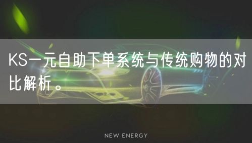 KS一元自助下单系统与传统购物的对比解析。