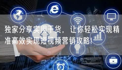 独家分享实用干货，让你轻松实现精准高效实现短视频营销攻略!