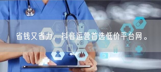 省钱又省力，抖音运营首选低价平台网。